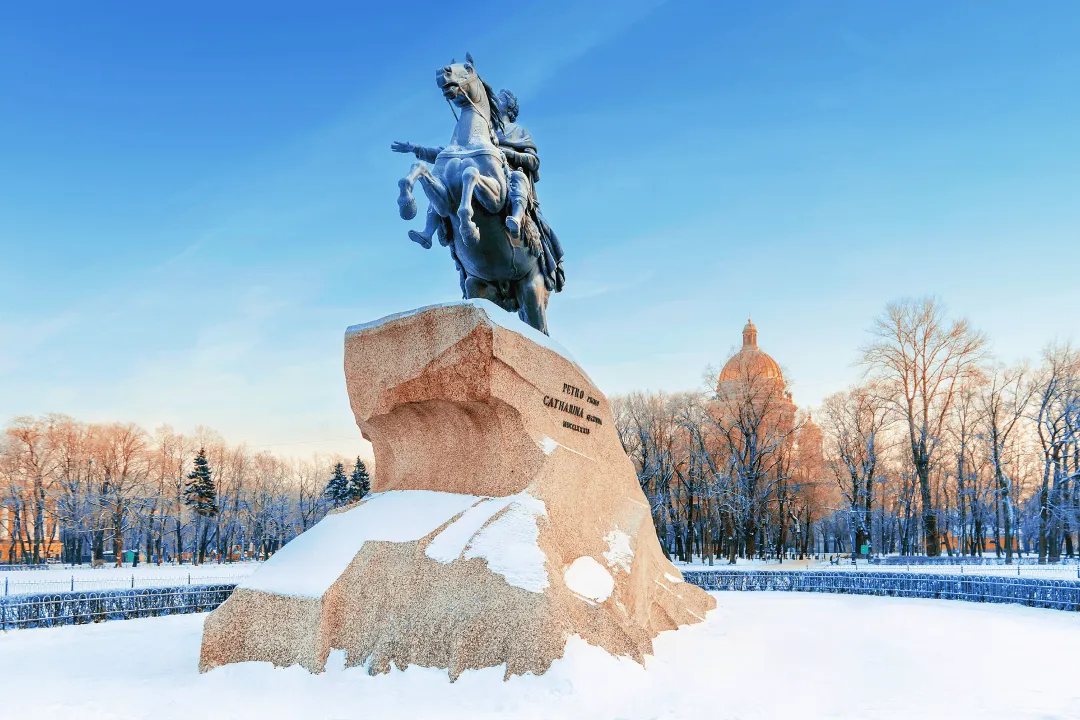 Медный Всадник зимой