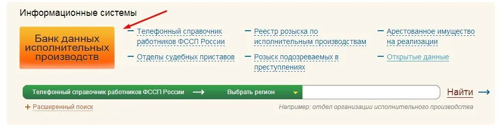банк данных исполнительного производста