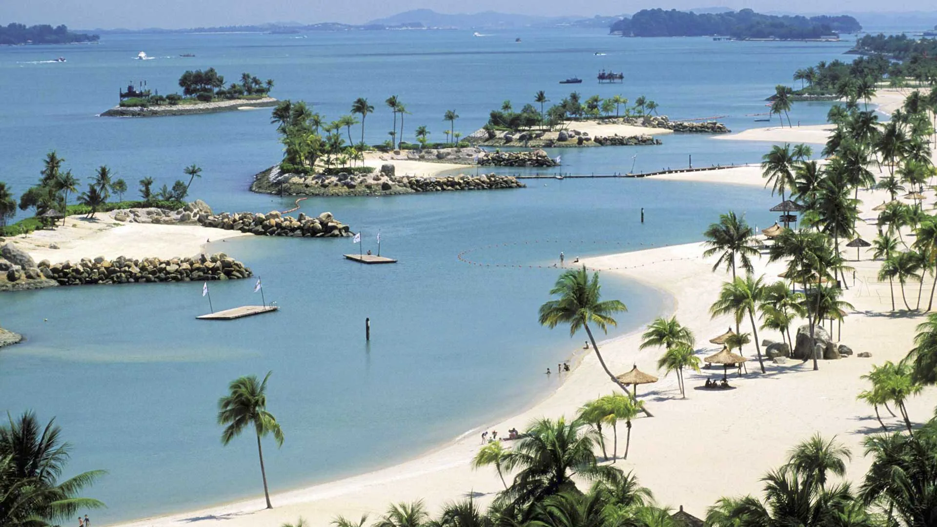 Пляж на острове Сентоза Сингапур