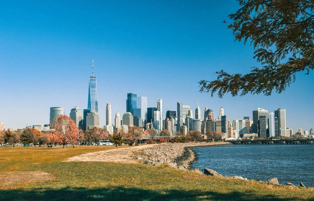 Город Нью-Джерси на берегу