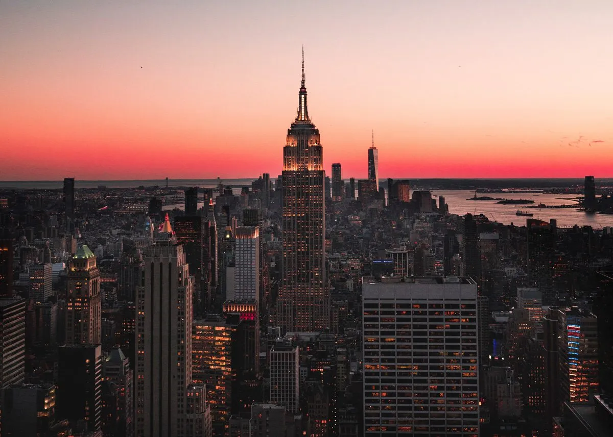 Вид на небоскребы Нью-Йорка